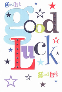 Bright, confident, and perfectly at home in Vauxhall's creative community, this good luck card radiates a sense of anticipation and heartfelt support. The oversized 'g' in a playful baby-blue draws the eye, anchoring a message that dances with bold pops of red and velvety purple-a nod to the vibrant art and culture thriving around Vauxhall arches. Sprinkled across the pristine white surface are cheerful stars of myriad sizes and hues: inky midnight, sky blue, and soft lavender, suggesting wishes blooming just like the flowers lining Vauxhall's riverside in the early spring. The card's flawless, smooth texture invites an appreciative touch, calling to mind the careful way Florist Vauxhall selects card stock to accompany thoughtful bouquets for every milestone. Whether given to a neighbour heading to a new opportunity near Oval or slipped into a bouquet for a friend starting university, this card delivers more than words-it shares hope, excitement, and the genuine support of the local community. Holding it, every detail whispers encouragement and joy, a visual symphony that makes good luck feel truly attainable.