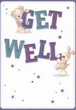 With an irrepressible sense of hope and playfulness, this get well card captures the essence of cheerful support by casting two adorable friends-a smiling bear and an animated puppy-amidst vibrant, oversized 'Get Well' lettering. The bold text, alternating between rich teals and purples, stands out against a calm, creamy background reminiscent of gentle mornings in Vauxhall. Twinkling starbursts in shades of blue and purple are scattered like tiny well wishes, inviting smiles and optimism from all who see them. The fur of each companion is so beautifully textured that it almost begs to be touched, offering a feeling of comfort akin to the embrace of a caring friend. The artistry balances whimsy with sincerity, evoking the same affectionate spirit found in fresh, hand-tied flower bouquets lovingly assembled for our Vauxhall neighbours. This card is much more than a message-it's an uplifting gesture, crafted to bring heartfelt reassurance and healing to anyone recovering within our close-knit community.